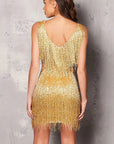 Elegant V-Neck Fringe Dress for Women