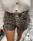 Retro Leopard Print Shorts for Women