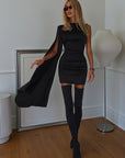 Fashionable Sexy Backless One-Shoulder Dress