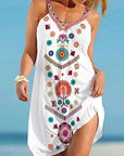 Trendy Floral Sleeveless Dress for Casual Wear