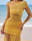 Summer Beach Travel Asymmetrical Dress