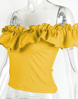Elegant Off-Shoulder Ruffle Top for Women