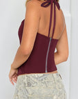 Trendy Halter Neck Slim Fit Tank Top