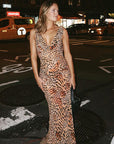 European Style Leopard Print Bodycon Dress