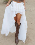 Chic Irregular Hem Chiffon Skirt
