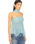 Sexy Sheer Chiffon Strapless Top with Scarf