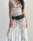 Summer White Lace Dress for Women