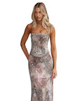 Stylish Leopard Print Strapless Top