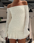New Women's 3D Fabric Strapless Mini Dress