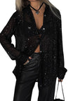 2026 New European and American Sequin Shirt