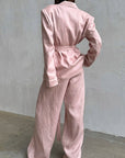 Stylish Cotton-Linen Suit Set for Commuting