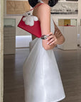 Elegant White Halter Dress for Women