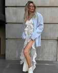 European Style Ruffled Strap Dress for Women