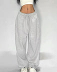 Casual Cotton Knit Sweatpants for Spring and Autumn