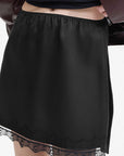 Summer Lace Trim A-Line Skirt for Women