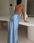 Backless Satin Sexy Dress for Women
