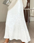 Fashion Sequined High Waist Maxi Skirt