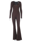Trendy Long Sleeve Zip Jumpsuit for Running