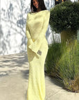 Elegant Backless Long Sleeve Dress