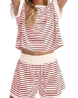 Summer Women's Striped Casual Sports Set