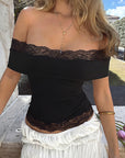 Chic Lace Patchwork Summer T-Shirt
