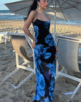 Chic Backless Halter Maxi Dress for Summer