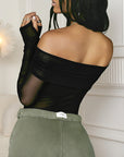 Sexy Off-Shoulder Mesh Top for Women