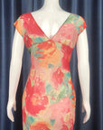 Summer Women's Chiffon V-Neck Floral Dress