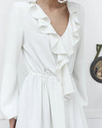 Chic Asymmetrical Ruffle Chiffon Dress