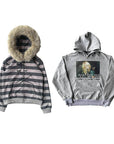 Vintage Striped Hooded Coat for Fall and Winter