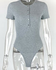 Summer Women's Sexy Slim Fit Short Sleeve Bodysuit