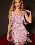 2026 Elegant Sequin Fringe Party Dress