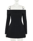 Elegant Off-Shoulder A-Line Dress for Women