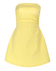 Solid Color Strapless A-Line Dress for Women