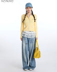 HeyHenry Stylish Color Block Long Sleeve Knit Top