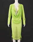 New Women's Hollow Crop Top with Long Sleeves and Skirt Set