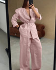 Stylish Cotton-Linen Suit Set for Commuting