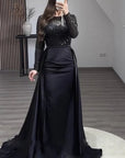Elegant Long Sleeve Sequin Evening Dress for Women