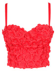 Floral Beaded Strapless Top for Women