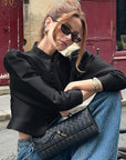 Retro Elegant Short Puff Sleeve Shirt