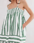 Summer Sleeveless Striped Sweet Style Set