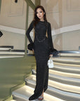Fashionable Long Sleeve Polka Dot Dress