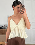 French Design Chic Summer Elegant Slim Fit Tank Top