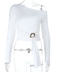 Stylish Asymmetrical Long Sleeve Top for Women