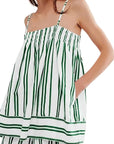 Summer Sleeveless Striped Sweet Style Set