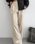 Casual Khaki Wide Leg Pants for Women