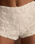 Lace 3D Flower Elastic Waist Shorts