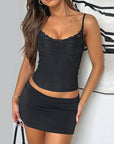 Summer Slim Fit Sheer Lace Camisole Top