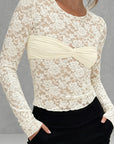 Elegant Lace Long Sleeve Top for Women