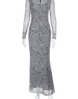 Elegant Polka Dot Dress with Square Neck